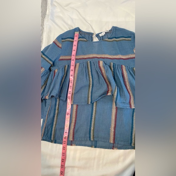 Talori Blue Embroidered Tired Top - Picture 8 of 8